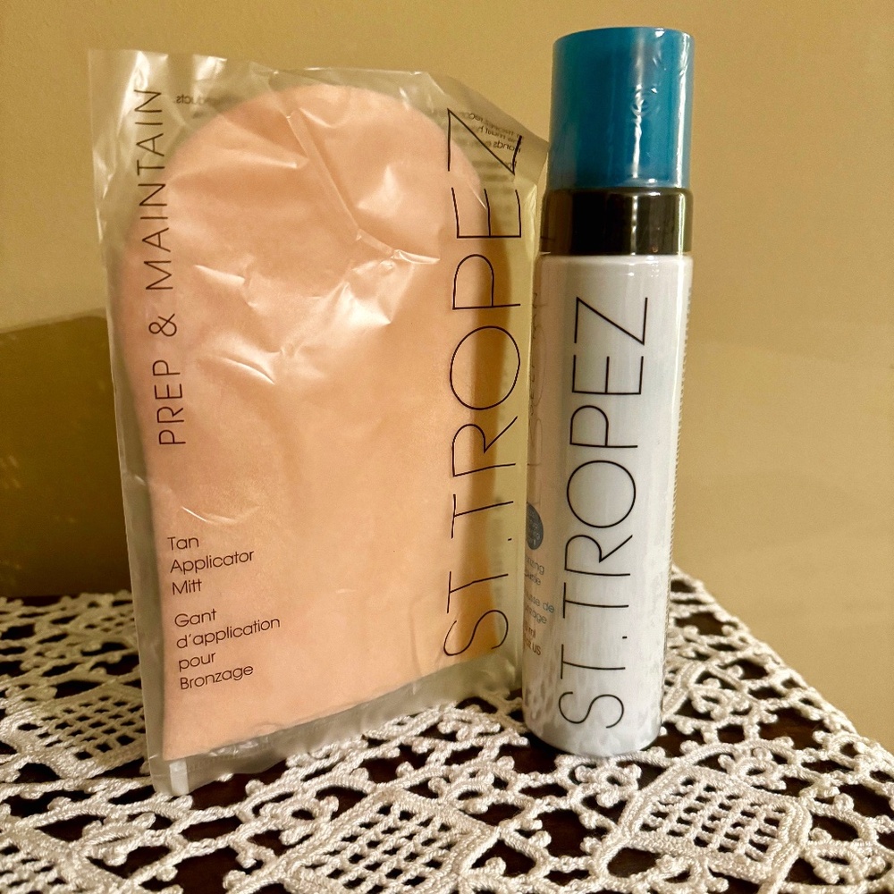 St. Tropez Self Tan Classic Bronzing Mousse 8oz + Tanning Mitt